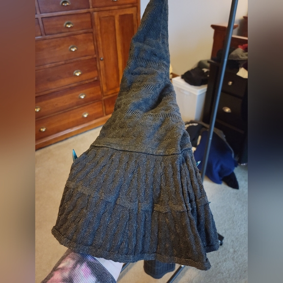 Textured Lane Bryant Skater Dress with Bell Sleeves - Picture 4 of 4